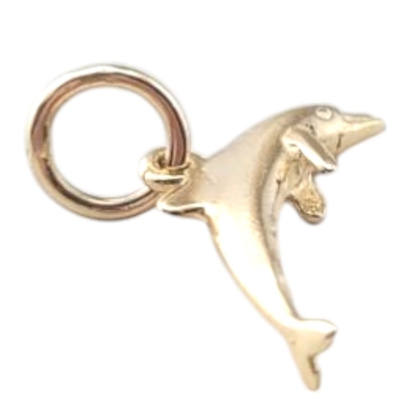 14 Karat Yellow Gold Dolphin Charm Pendant #20890 - Picture 7 of 10